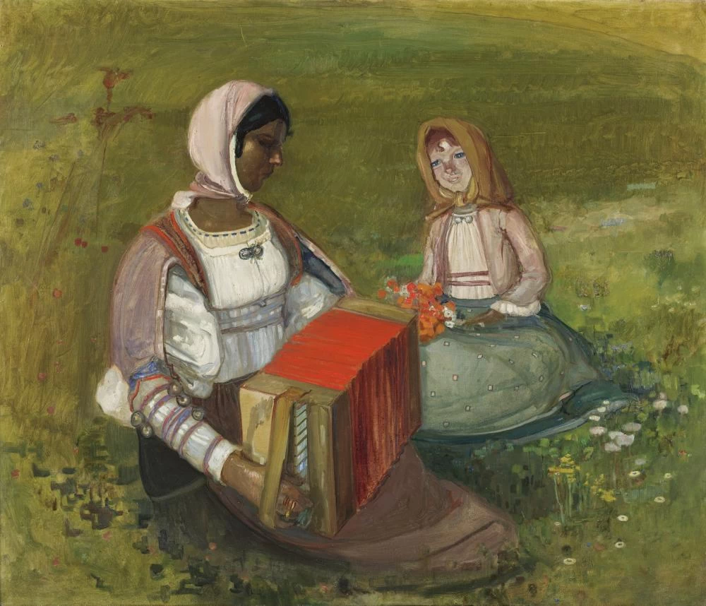 Signore sul prato